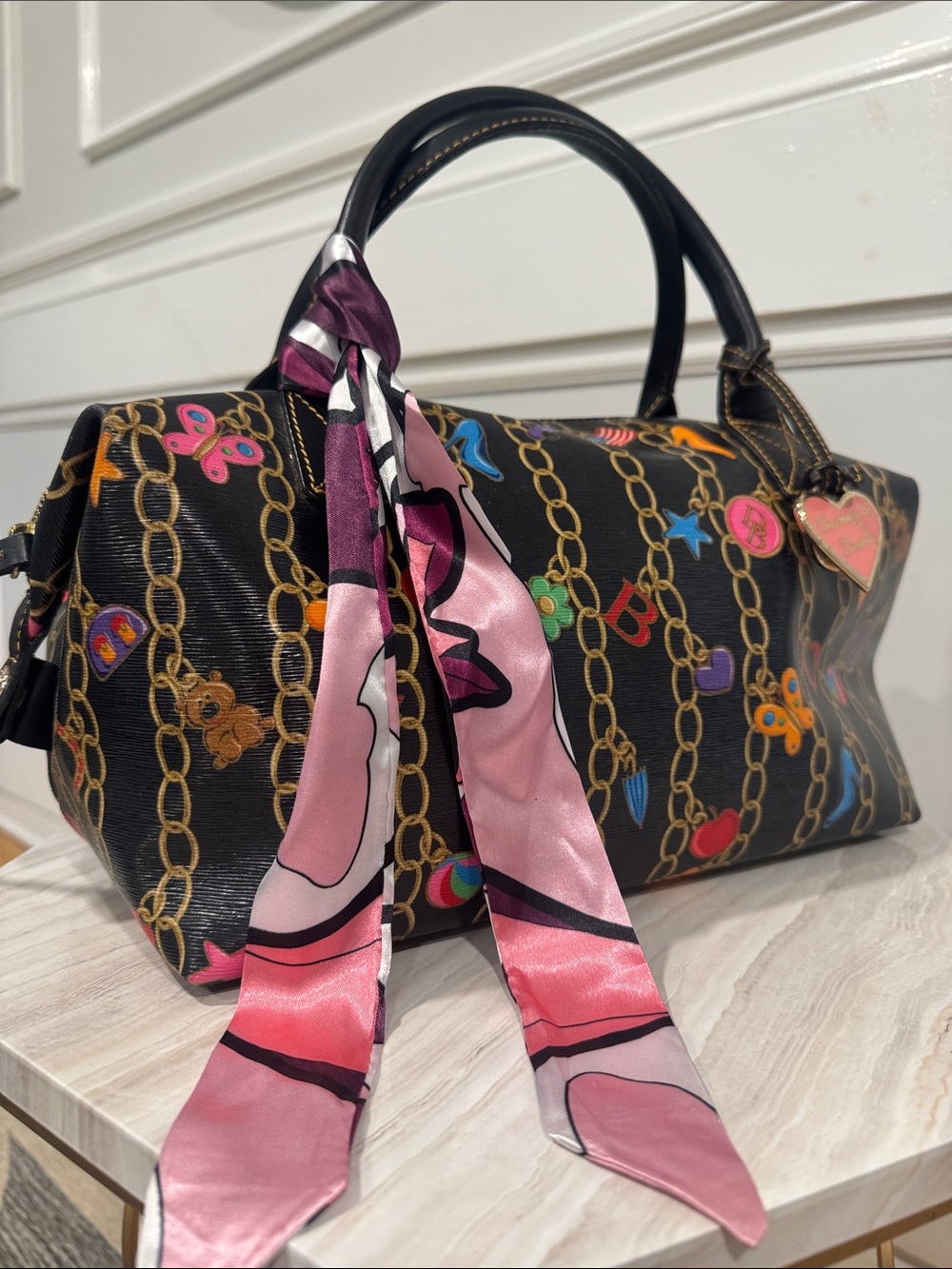 Dooney & Bourke Bag Y2K Chains and Charms Black Handbag